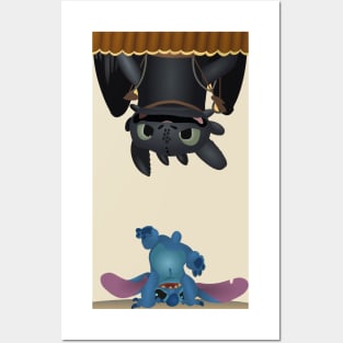 Besties do it together - Stitch and Toothless Posters and Art